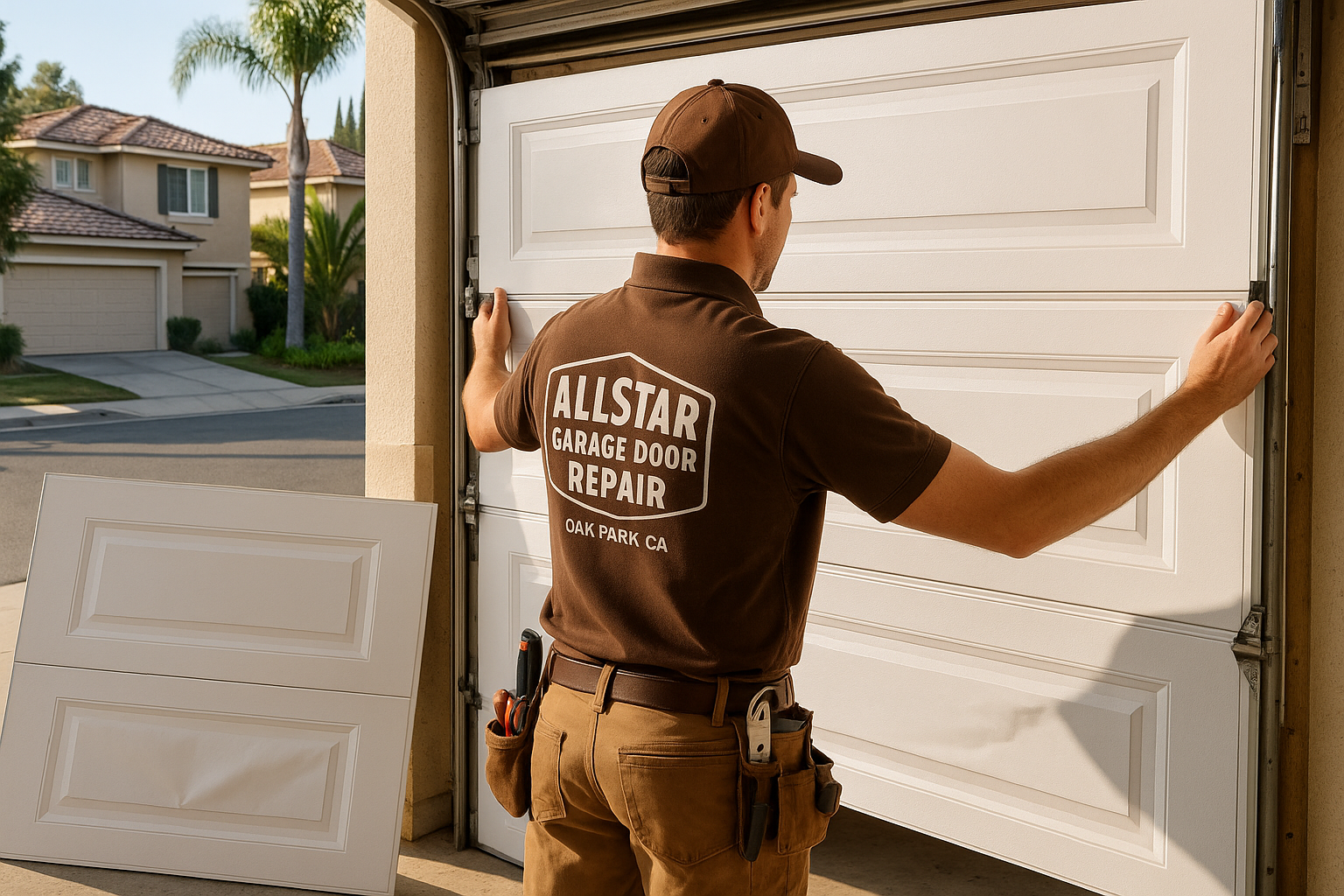 Garage Door Panel Replacement in Oak Park